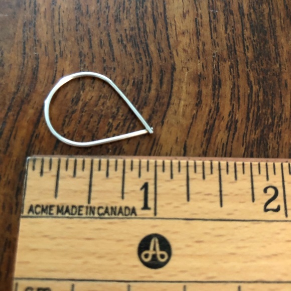 Sterling silver Ribbon Hoop earrings - Picture 3 of 3